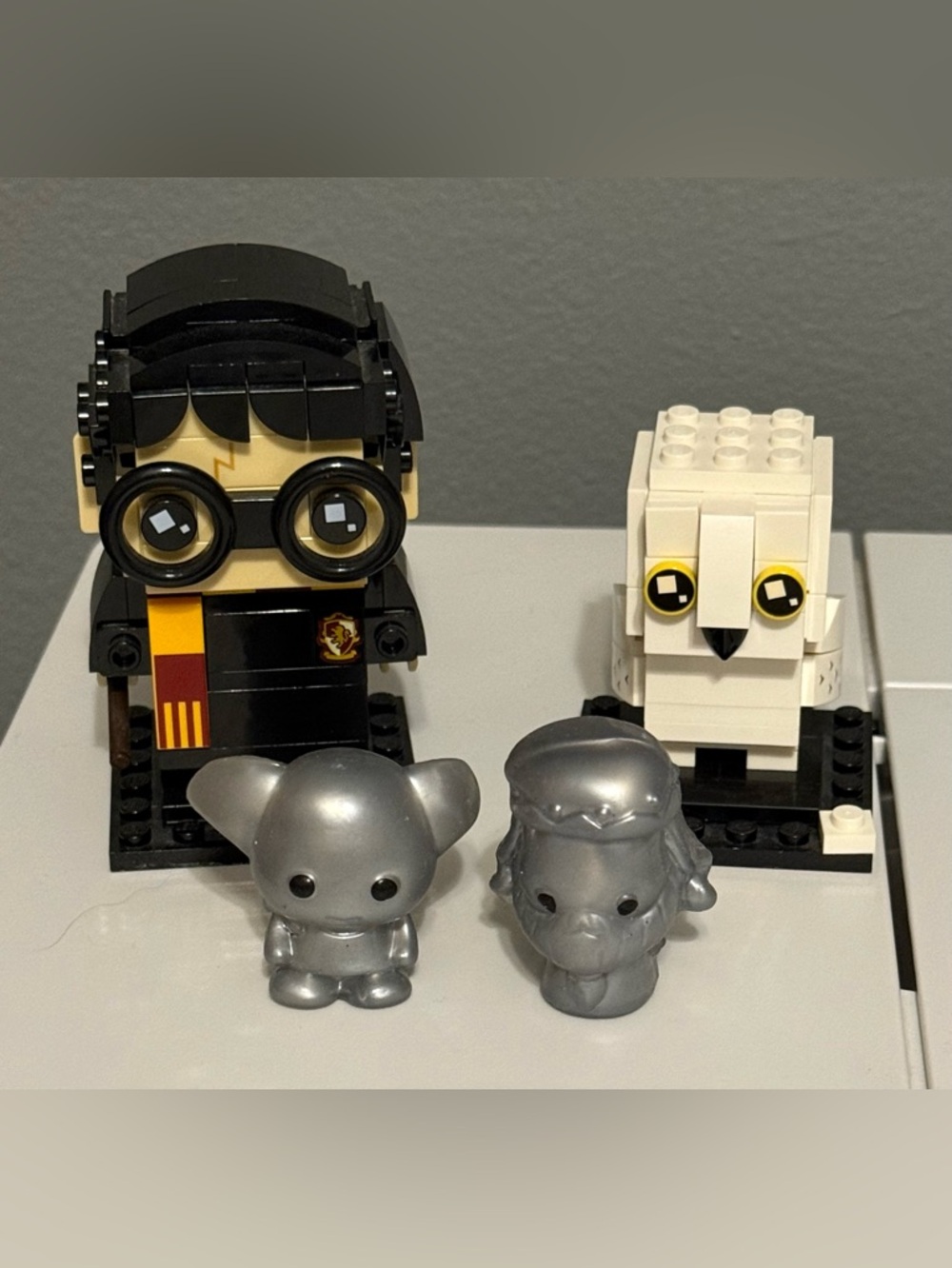 Lego Brick Headz Harry Potter & Hedwig Set & Ooshies Dumbledor & Dobby